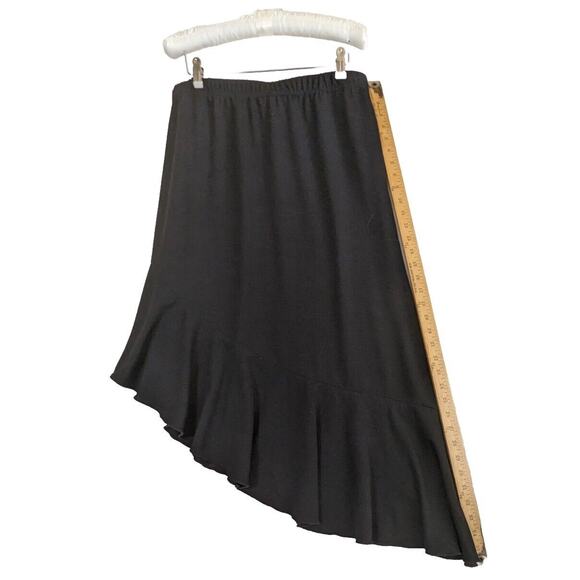 Skirt Aysmetrical Long And short Waist 31" Not Stretched.Made In USA Poly Knit - Picture 5 of 9